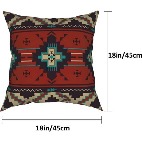 Western Native American Throw Pillow Covers 18X18 Southwestern Boho Aztec Navajo - Picture 6 of 7